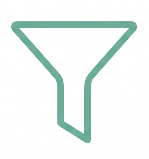 Icono de filtro representando el buscador inteligente de productos en TodoSuper.